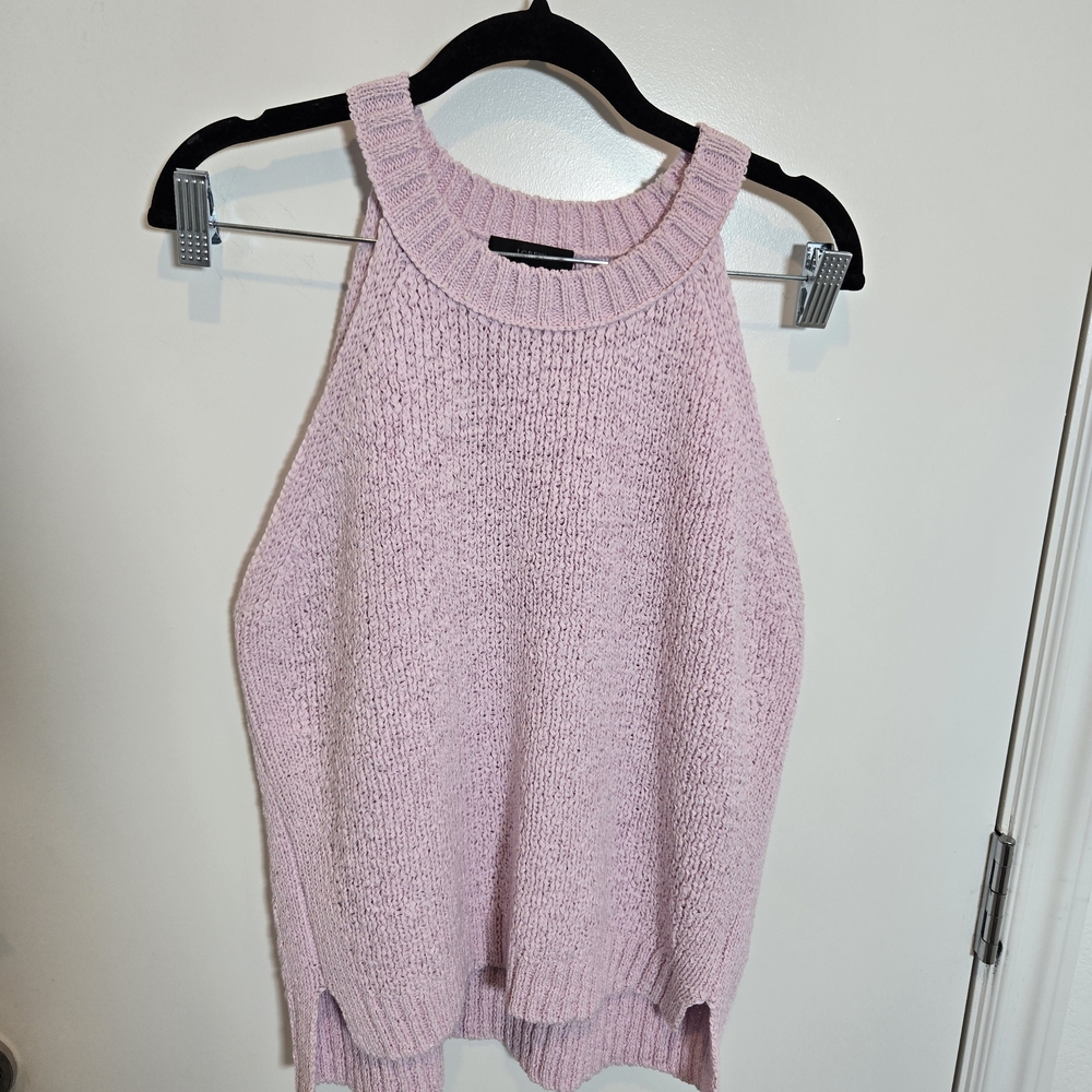 J. Crew Light Purple Pink Knit Sleeveless Halter Top